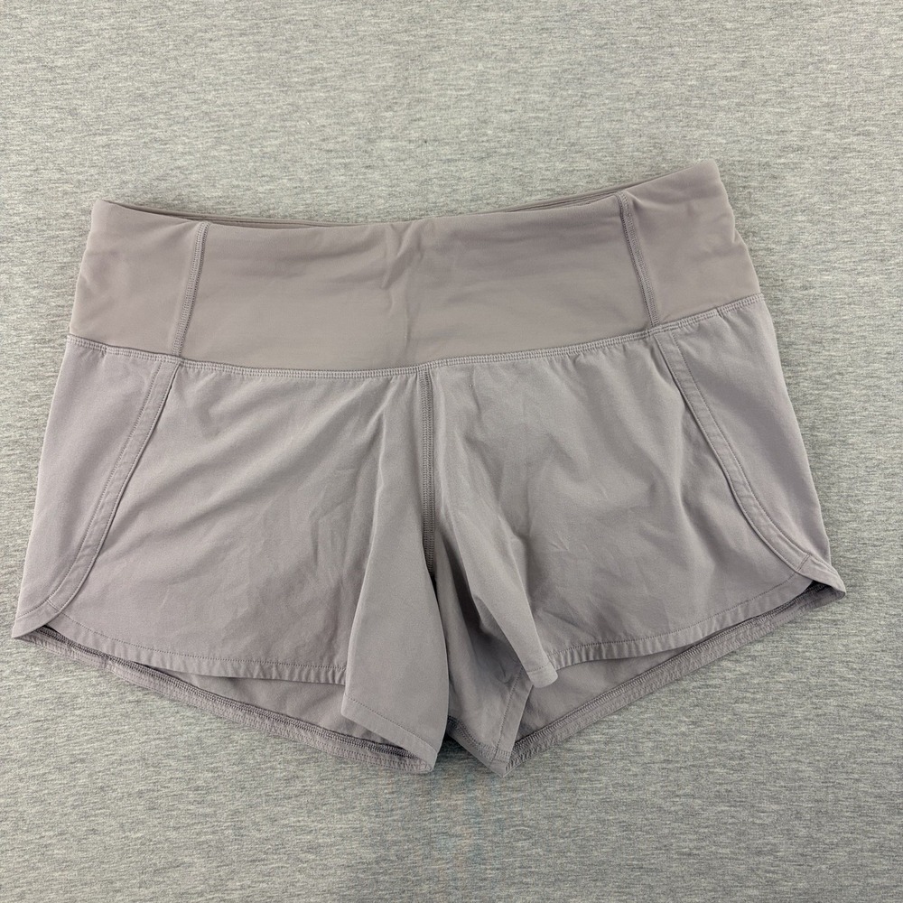 Lululemon Gray Running Shorts Womens Size 4 Lightweight Athletic Gym Yoga
